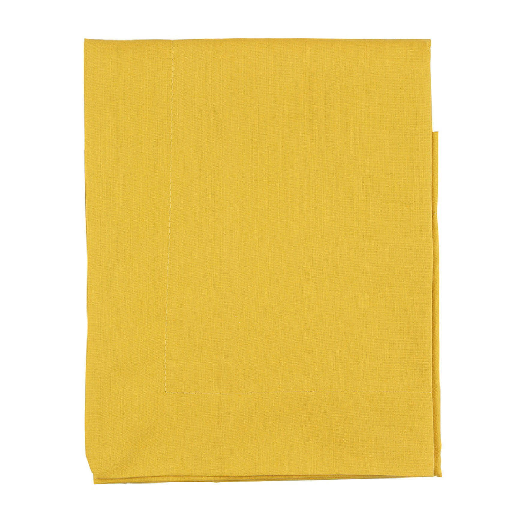 - Taie de traversin en 100% coton jaune curry 43x185 cm