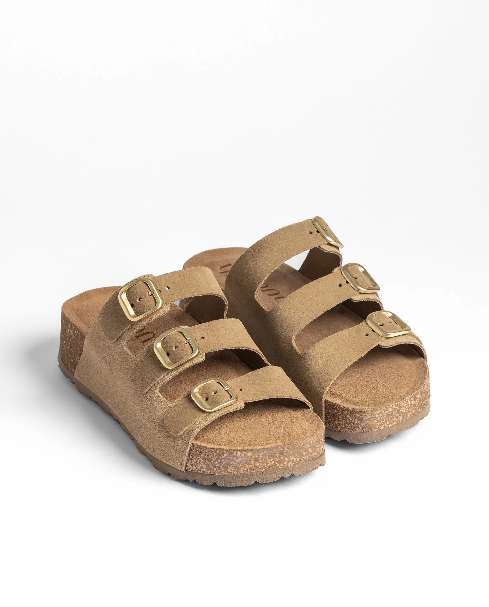 Sandalia plataforma WIWI-263 marrón claro
