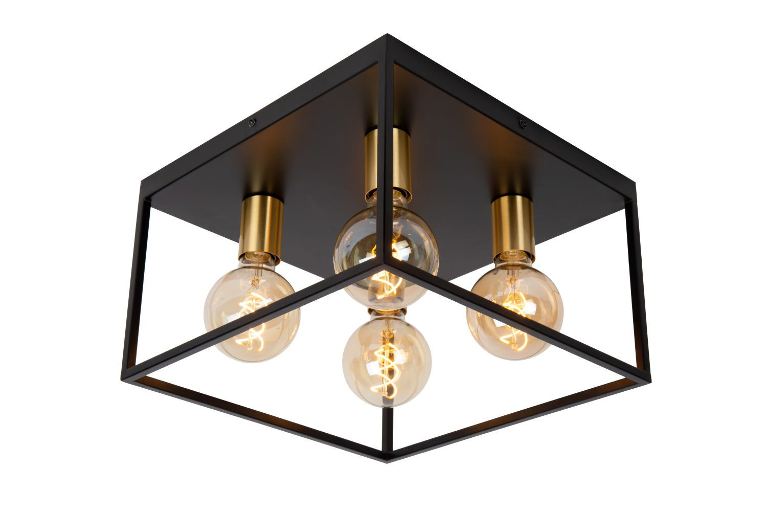 Lampa sufitowa czarna RUBEN 4xE27x40W wym: 22,5x36x36 cm Lucide