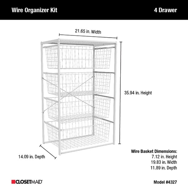 ClosetMaid Wire 4-Drawer Organizer
