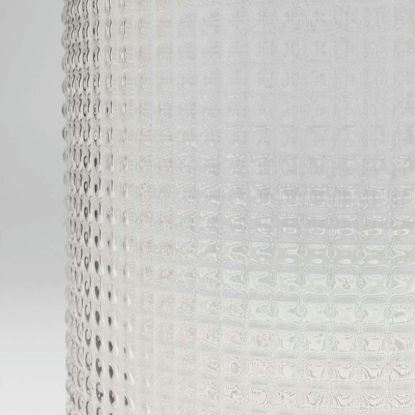 LA NOBLE - Vase en verre transparent et doré H30