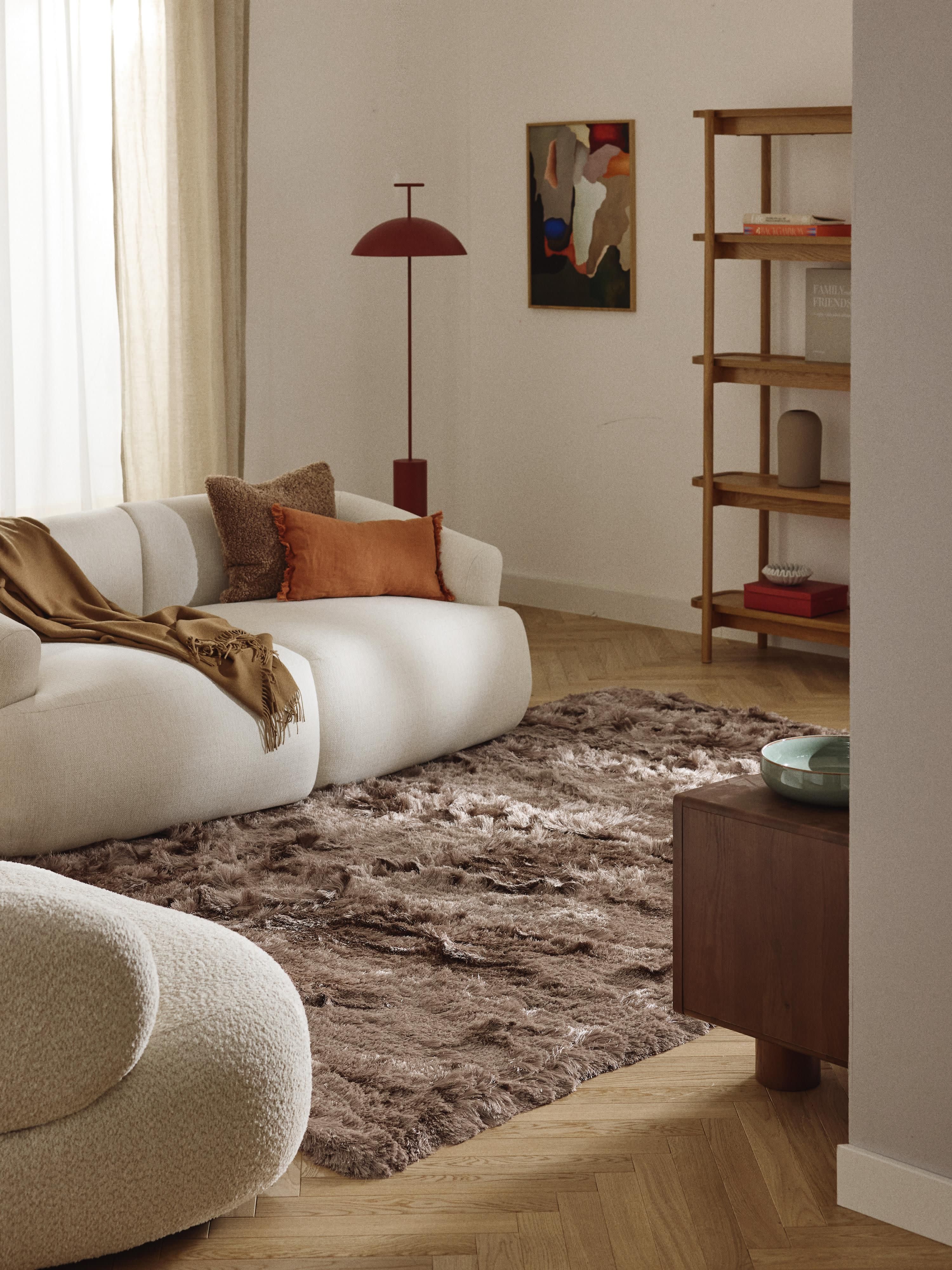 Glänzender Hochflor-Teppich Jimmy