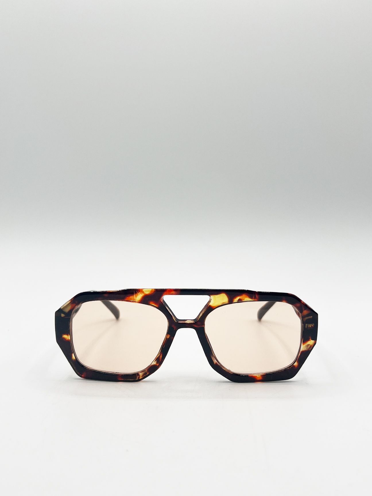 SVNX Tortoiseshell Navigator Sunglasses with Orange Lenses