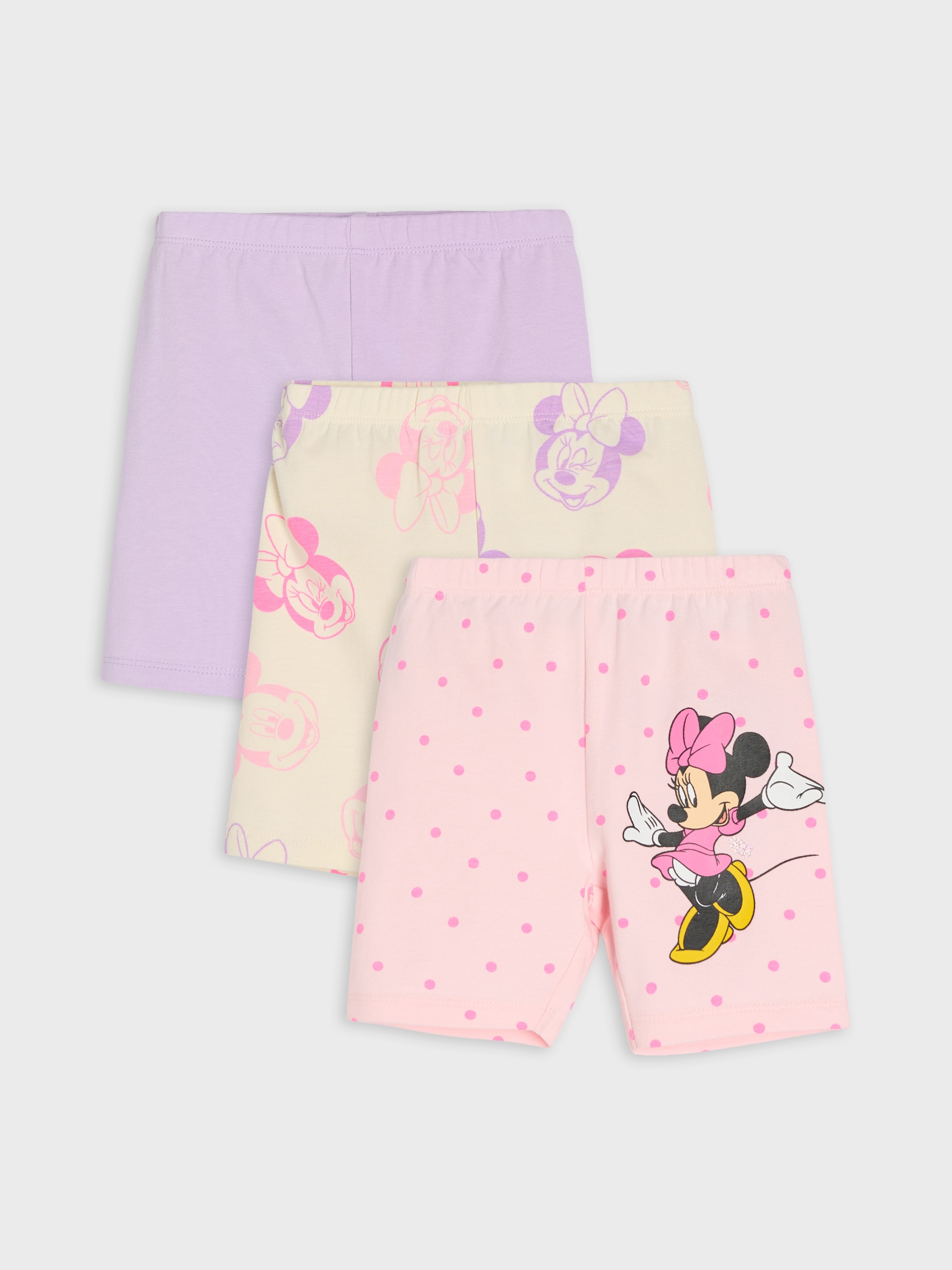Krótkie legginsy 3 pack Minnie Mouse