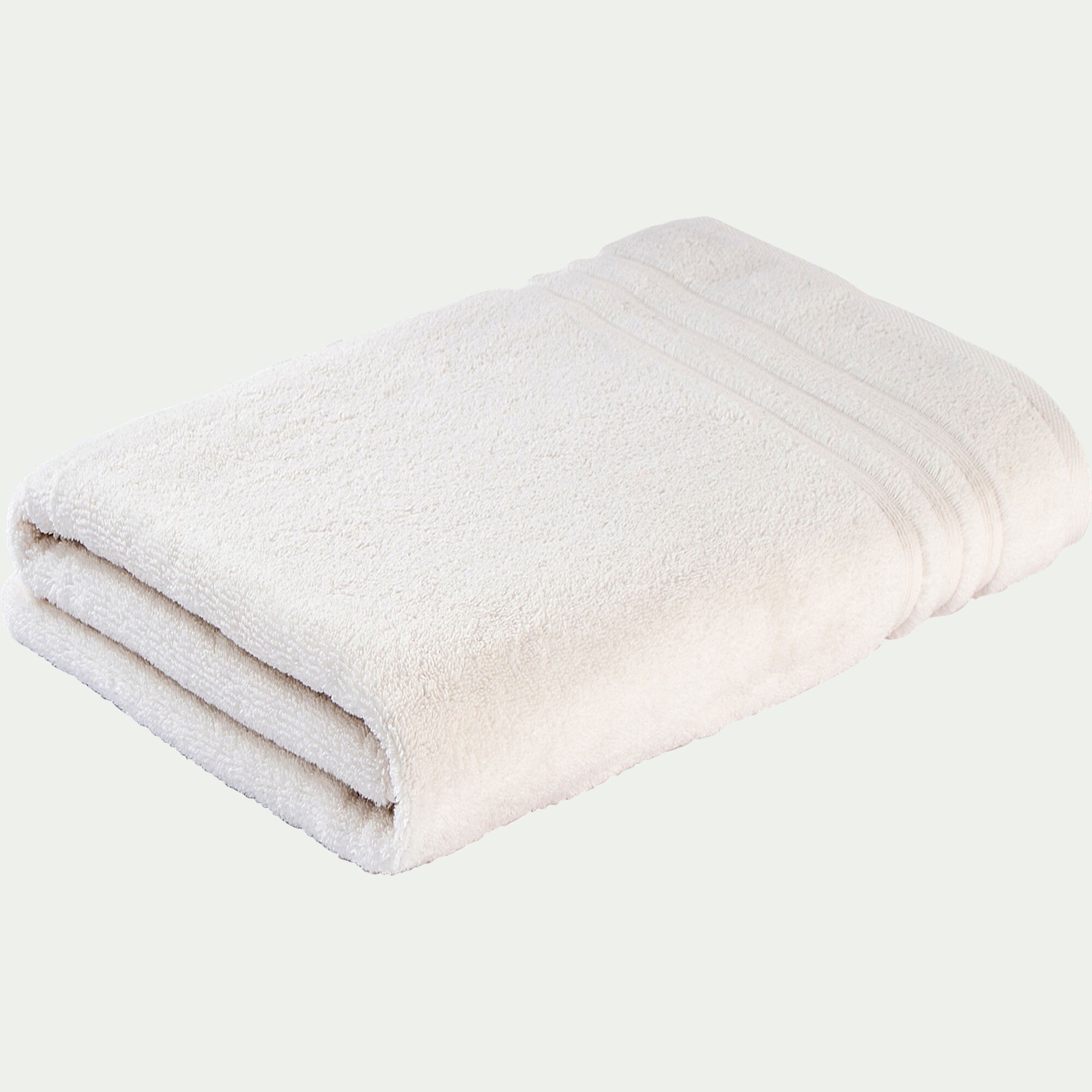 NOUN - Drap de bain bouclette en coton - blanc ventoux 100x150cm