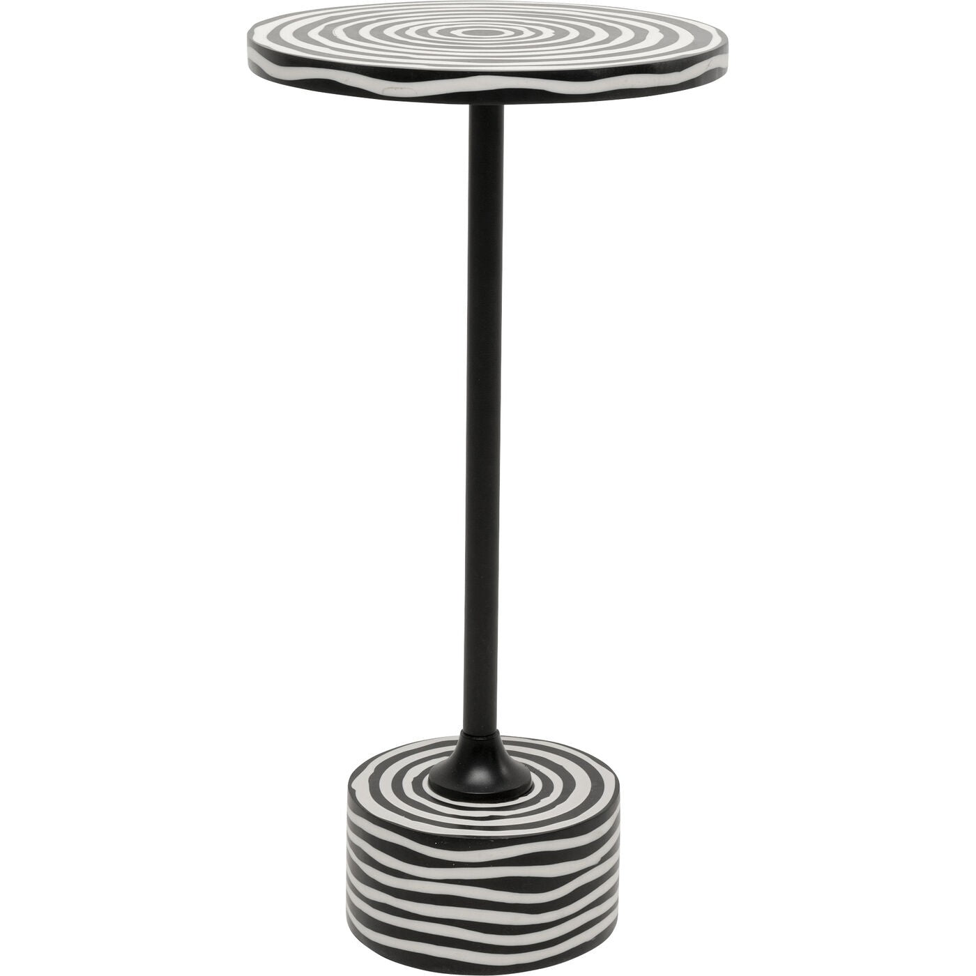 Kare Design Bijzettafel Domero Swirl Ø25cm zwart