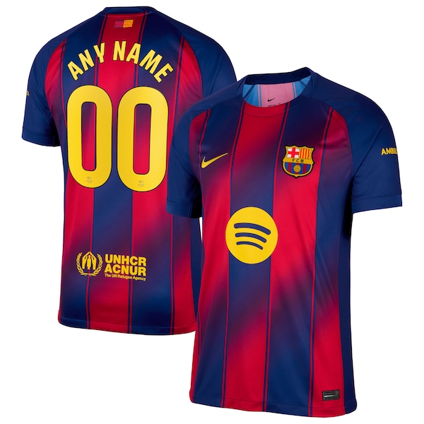 Barcelona Nike 2025/26 Home Replica Custom Jersey - Navy