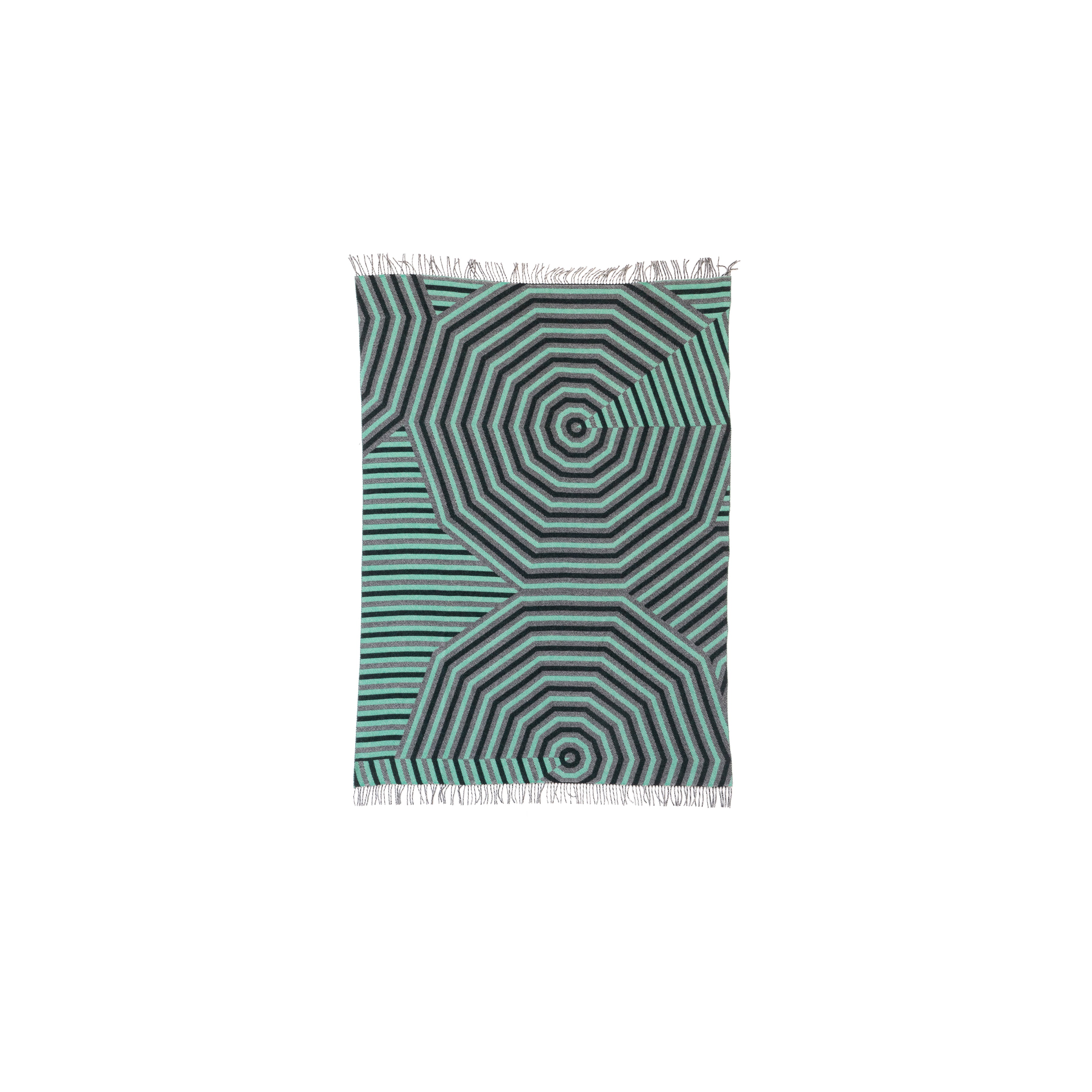Leaf, Egg and Jet Throw Blanket - Oversized Checker Patchwork