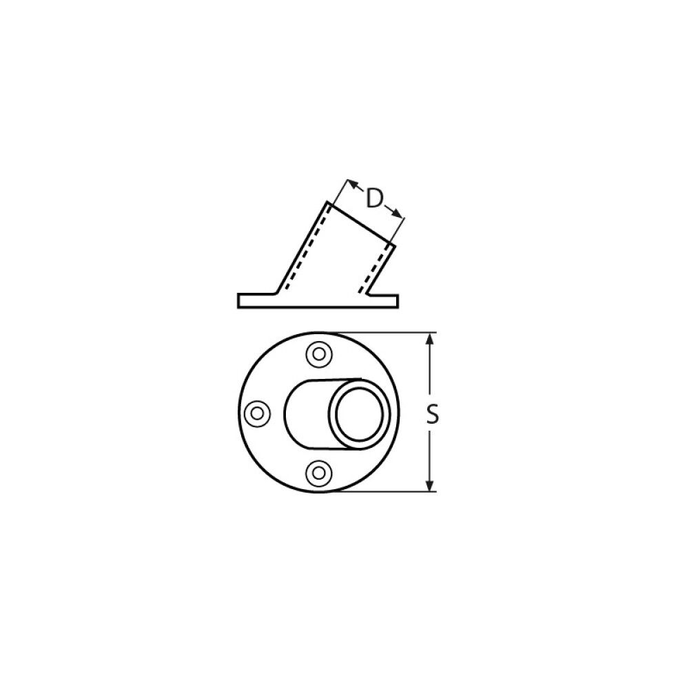 RELINGFOT MARINETECH 60° 22MM