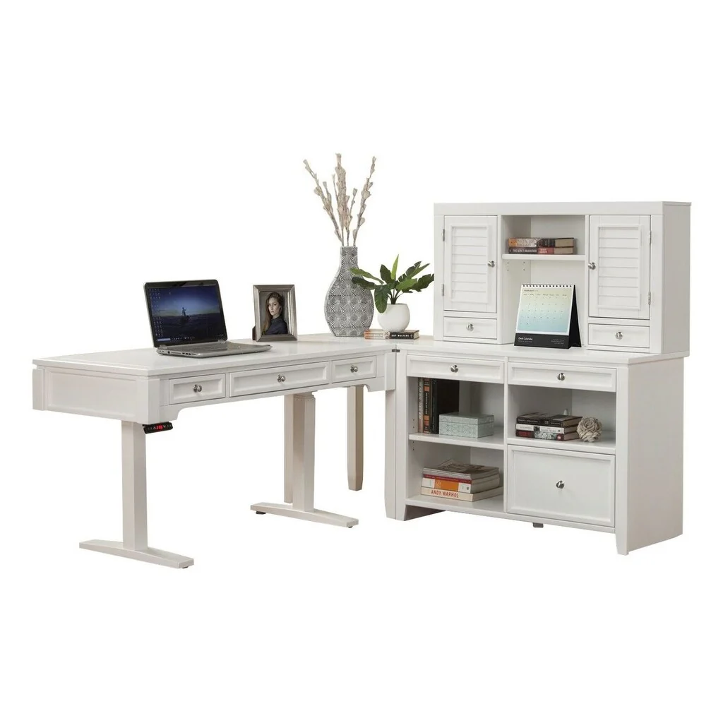 Fairview Home Power Lift Desk with Credenza
