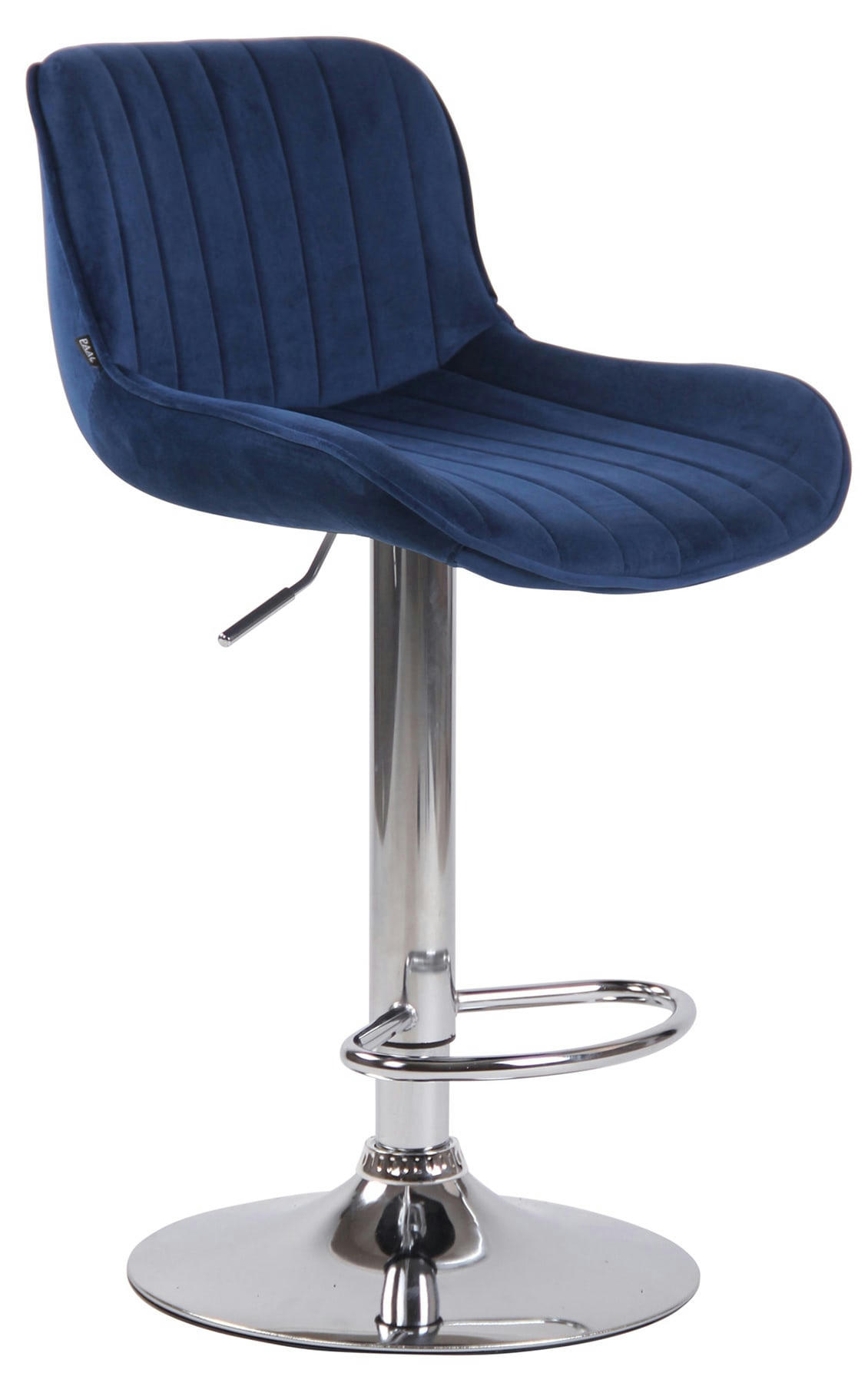 LENTINI - Lot de 2 tabourets de bar réglables en velours Bleu