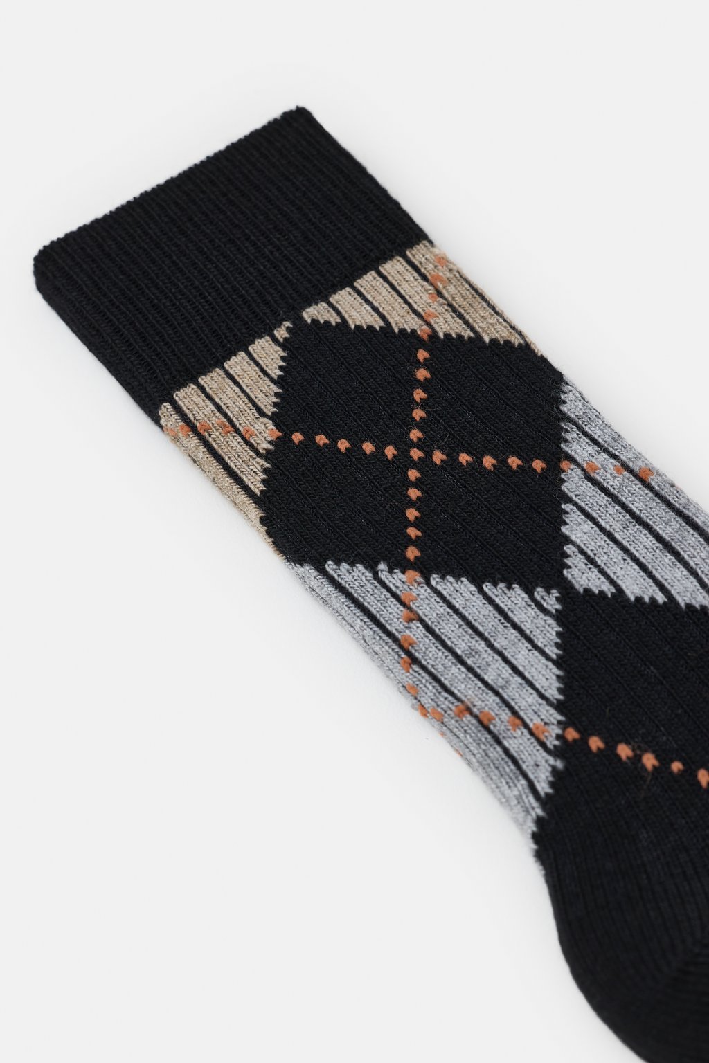 Argyle-Socken aus Woll-Mix