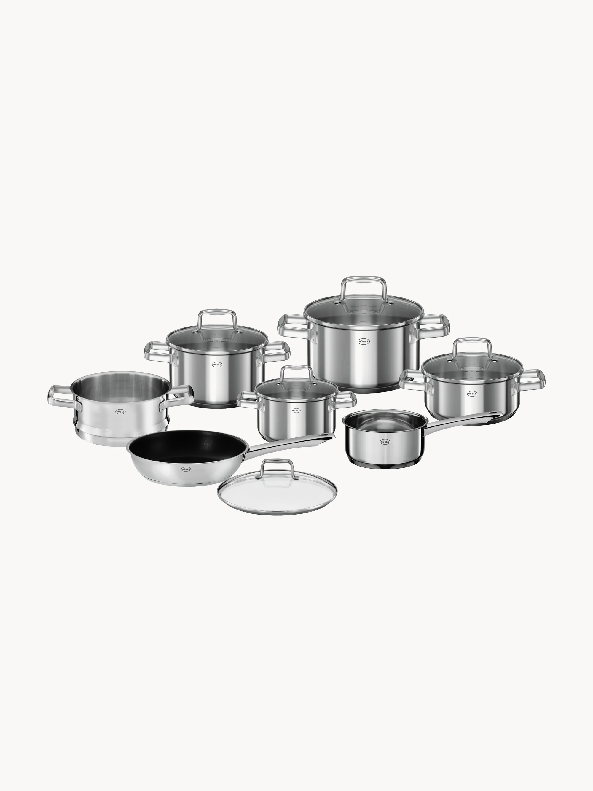 Kochtopf-Set Elegance aus Edelstahl, 7er-Set