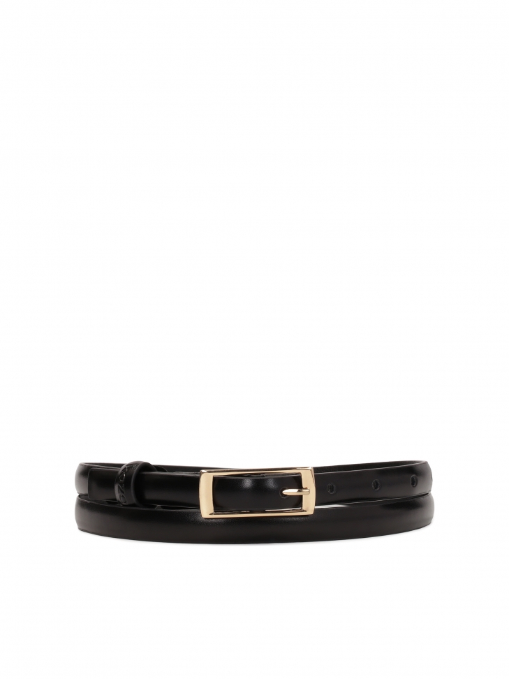 Narrow leather belt