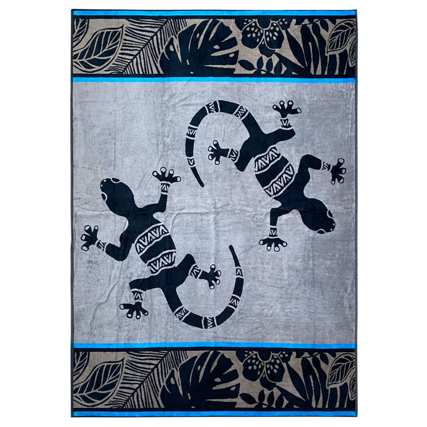 PLAGE - Serviette de plage éponge velours Jacquard Escondido 140x180 400g/m²