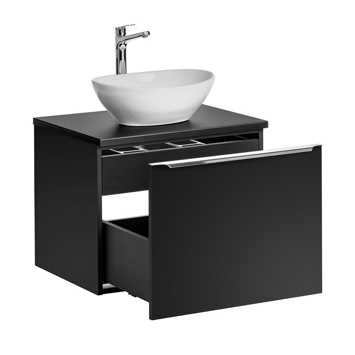- Meuble simple vasque 60cm noir