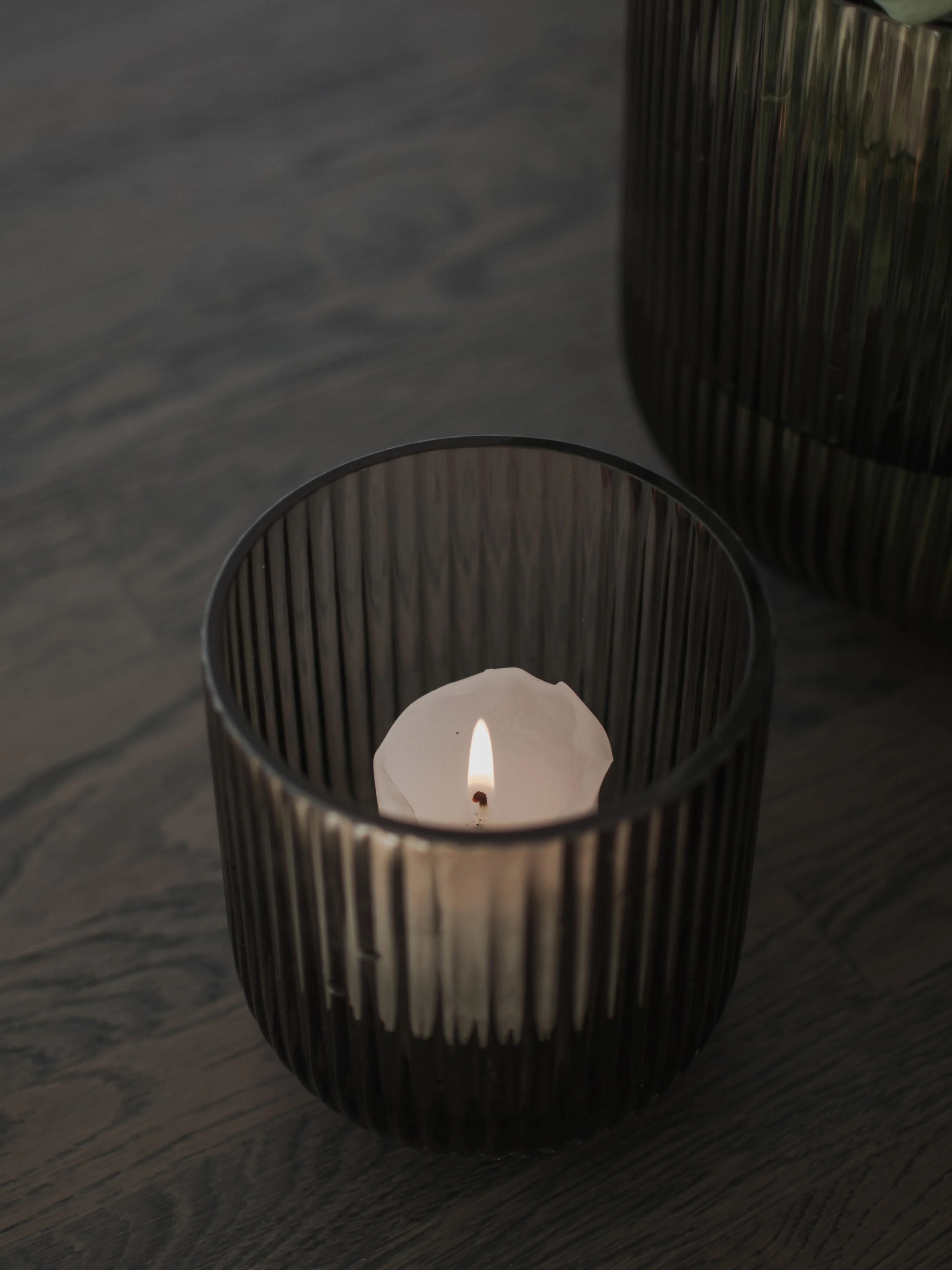 Glas-Vase Simple Stripe Small, H 14 cm