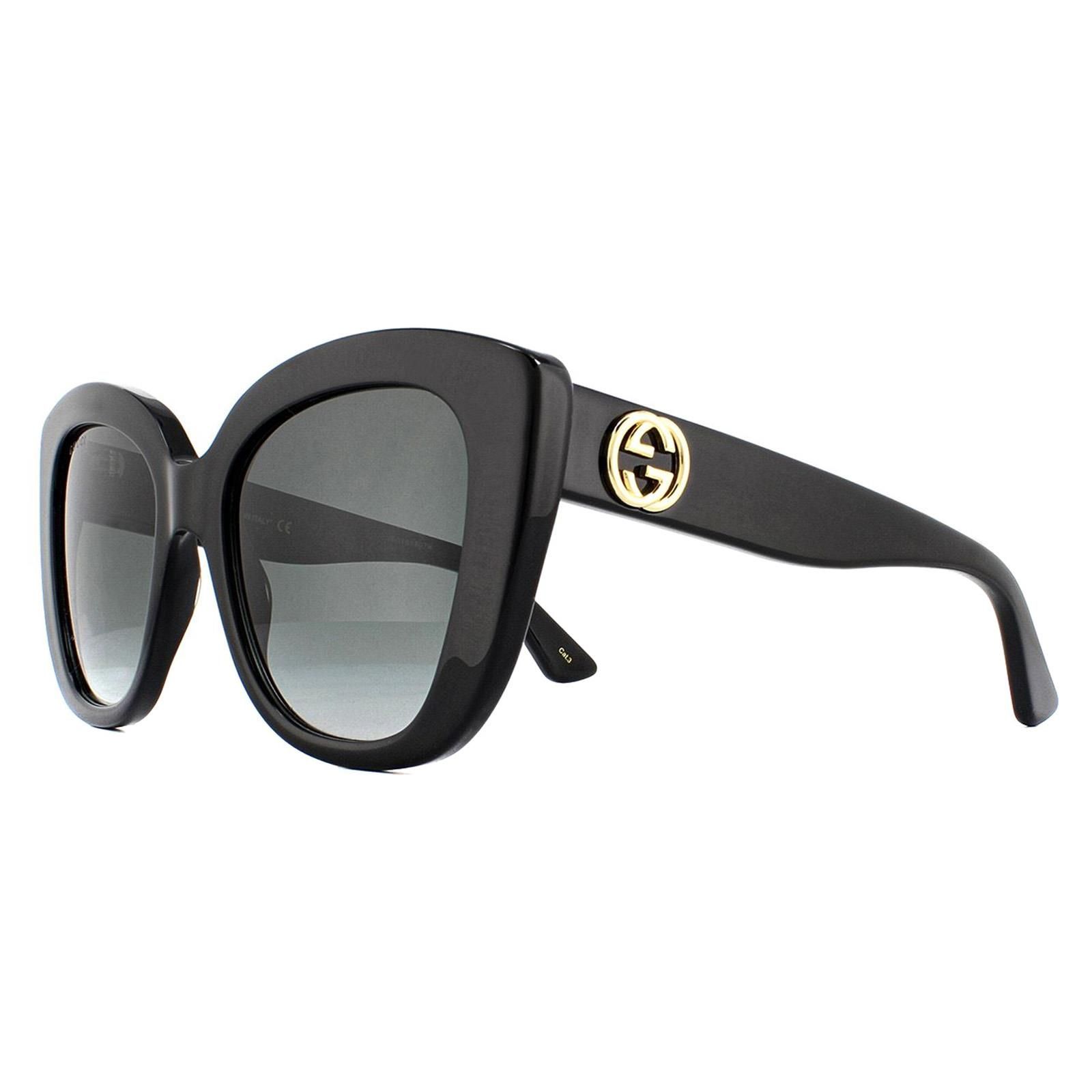 Gucci Cat Eye Black Grey Gradient Sunglasses