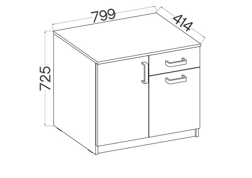 Komoda TEKSAS 2F1S 820 JS
