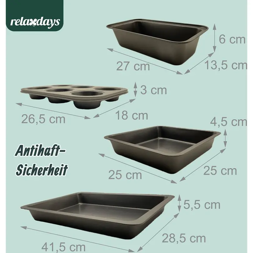 Backform 4-teilig Backformen-Set
