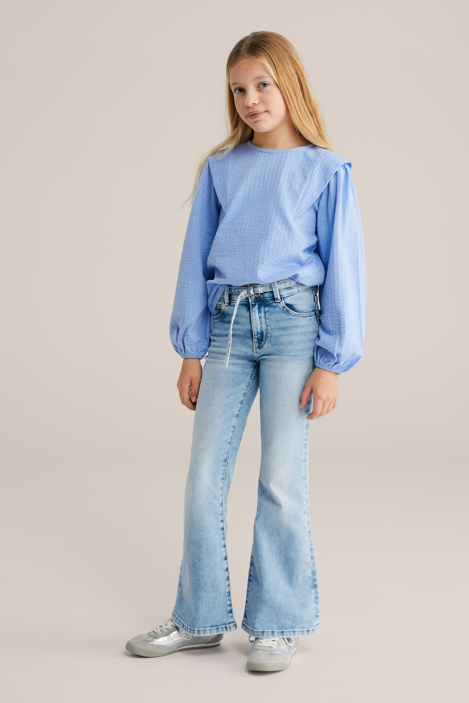 Meisjes seersucker blouse