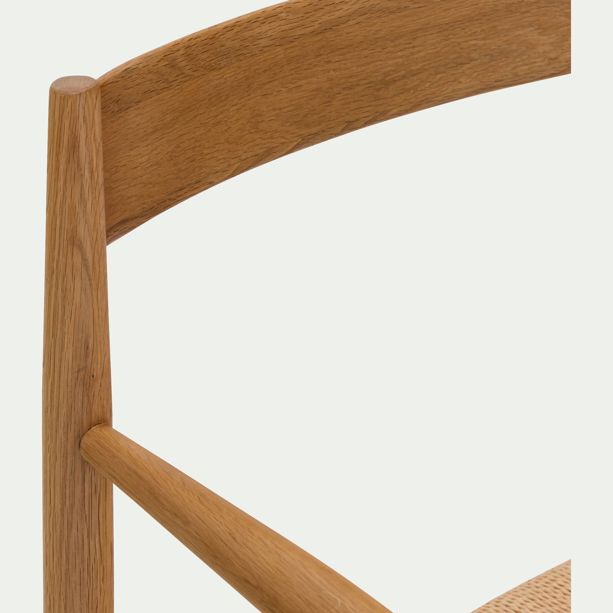 ESTACA - Chaise avec accoudoirs en bois de chêne - naturel
