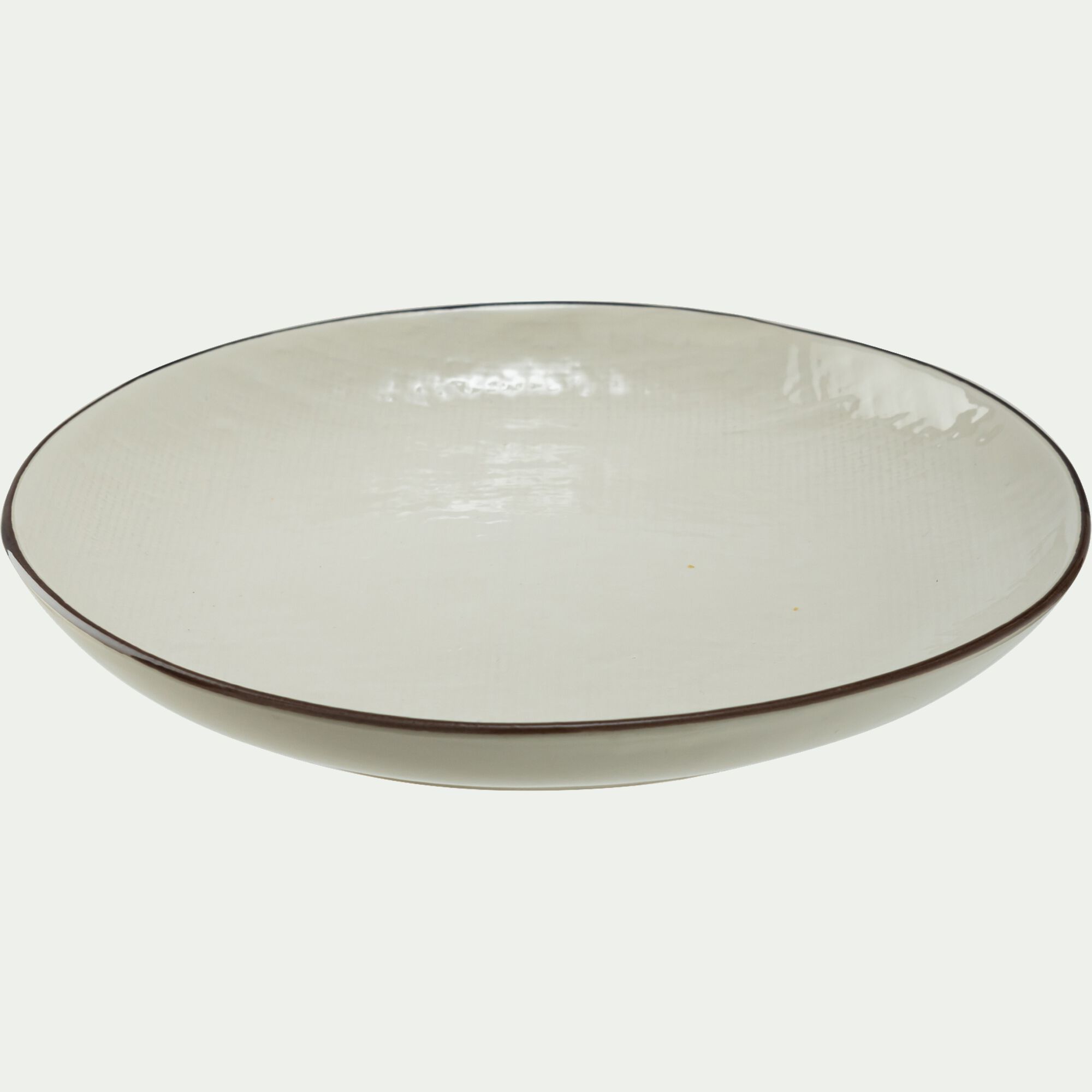 ZIA - Assiette à dessert en grès D19,7cm - blanc