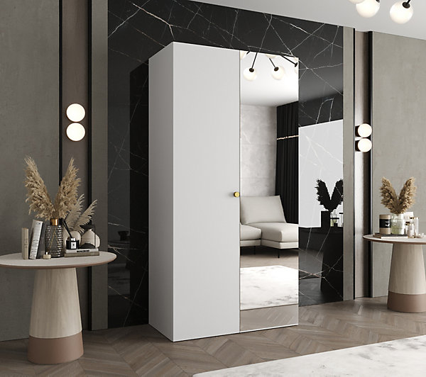 Armoire Parma 2 a portes battantes H. 202 x L.100 x P. 52, 2 portes
