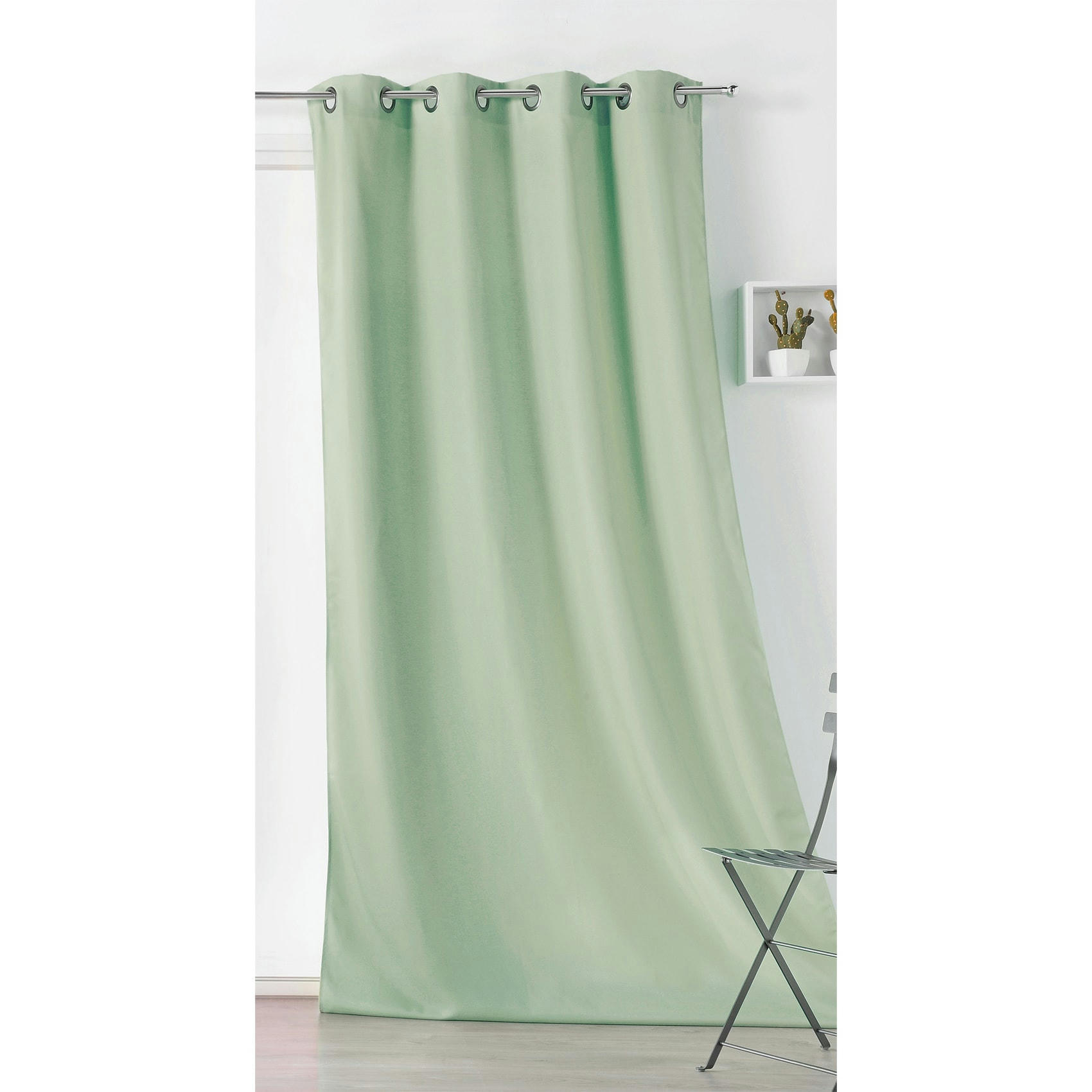 - Rideau extérieur tissu outdoor polyester vert clair 135x240 cm