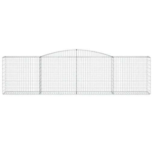 NNEVL Arched Gabion Basket 400x50x100/120 cm Galvanised Iron