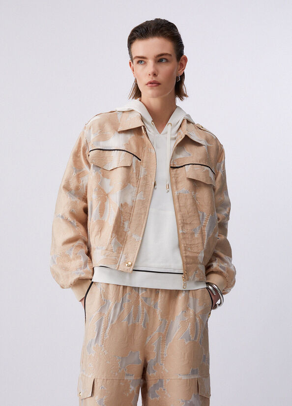 Giacca in organza jacquard