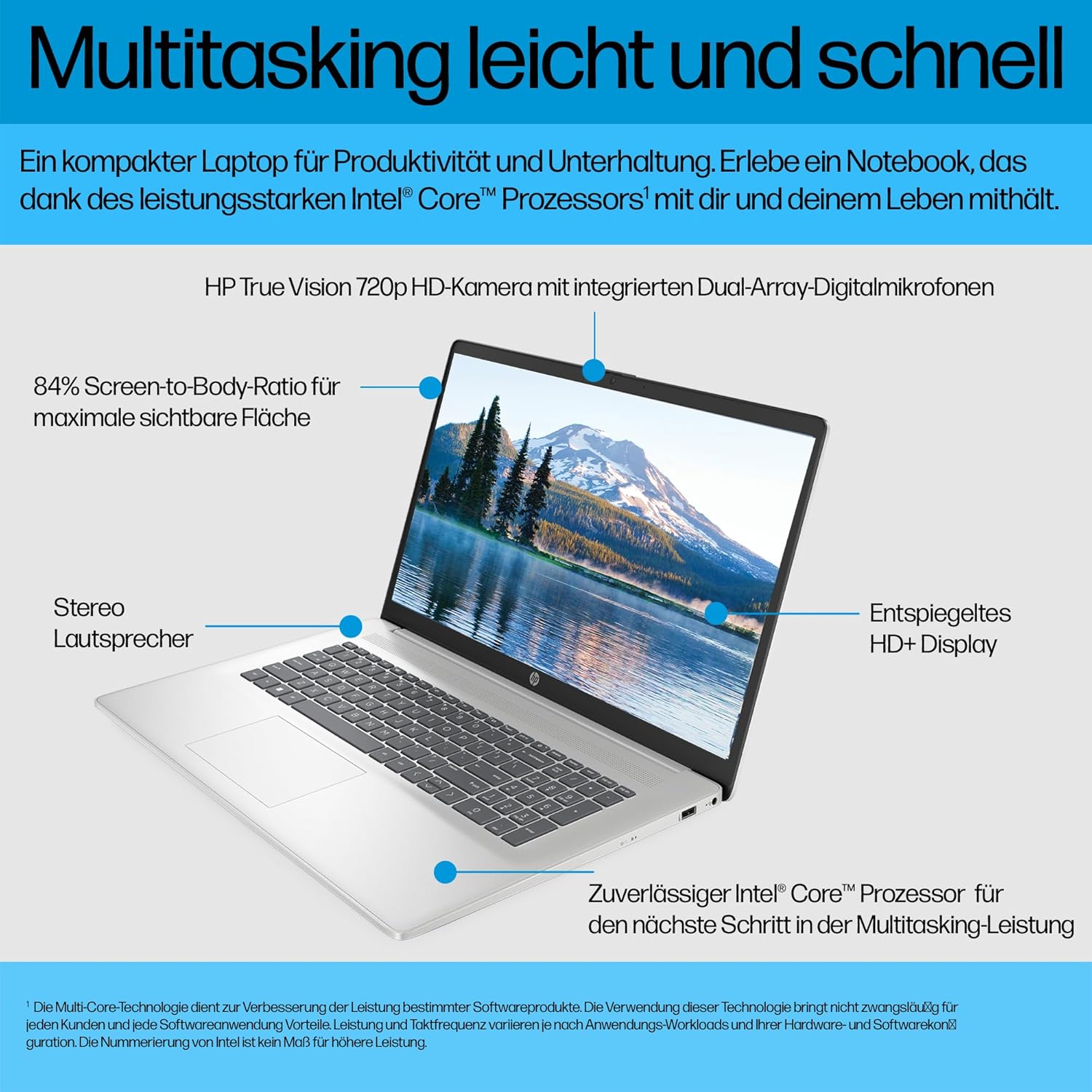 HP Laptop 15/17 with Intel Core i5-13345U/Core i7-1355U