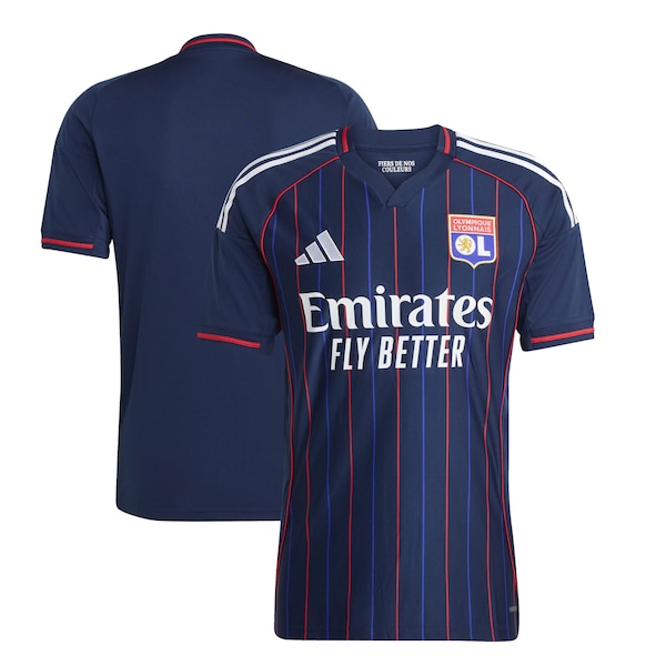 Olympique Lyonnais adidas 2025/26 Away Replica Jersey - Blue/White