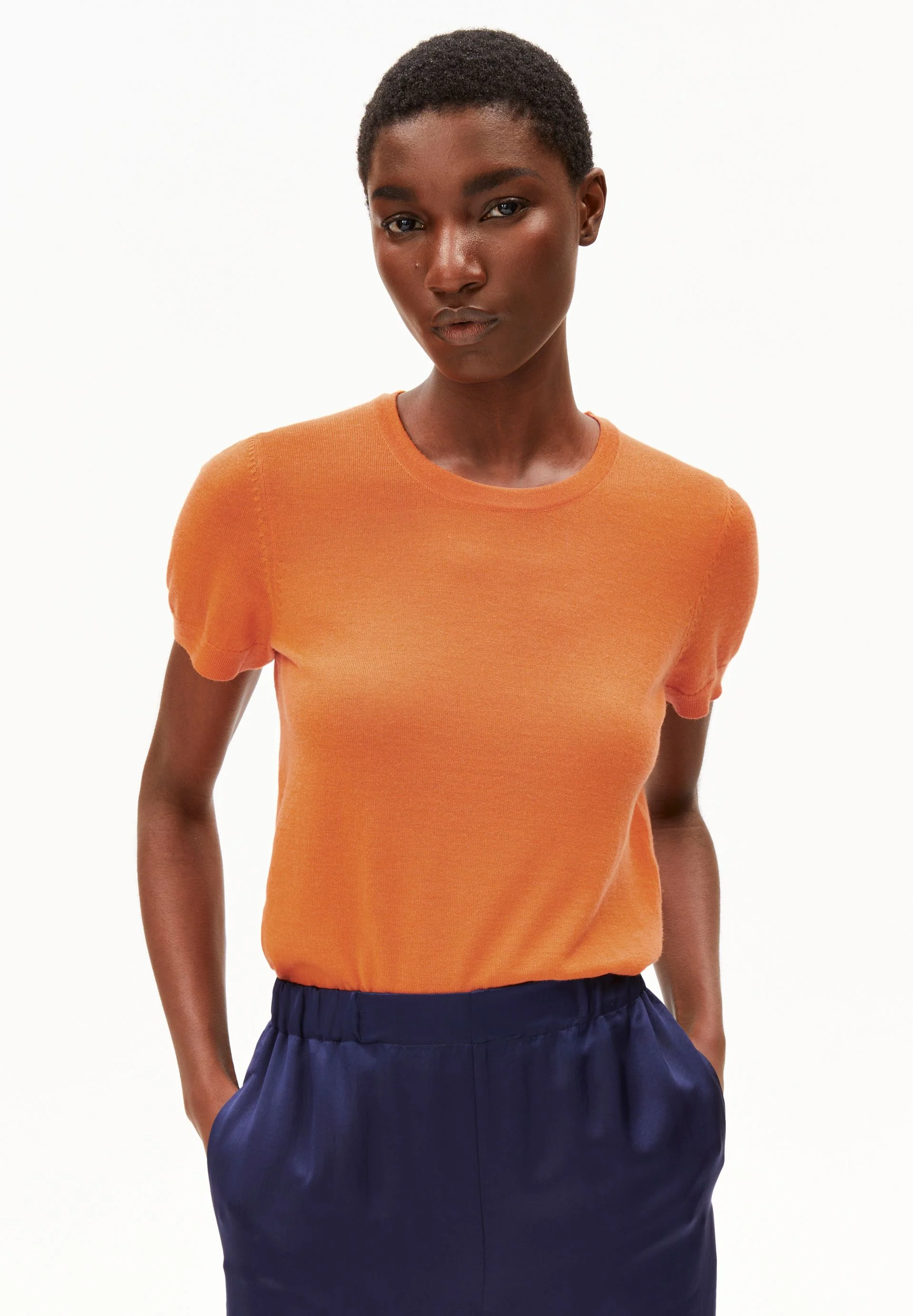 GUILIAA MERINO STRICK T-SHIRT