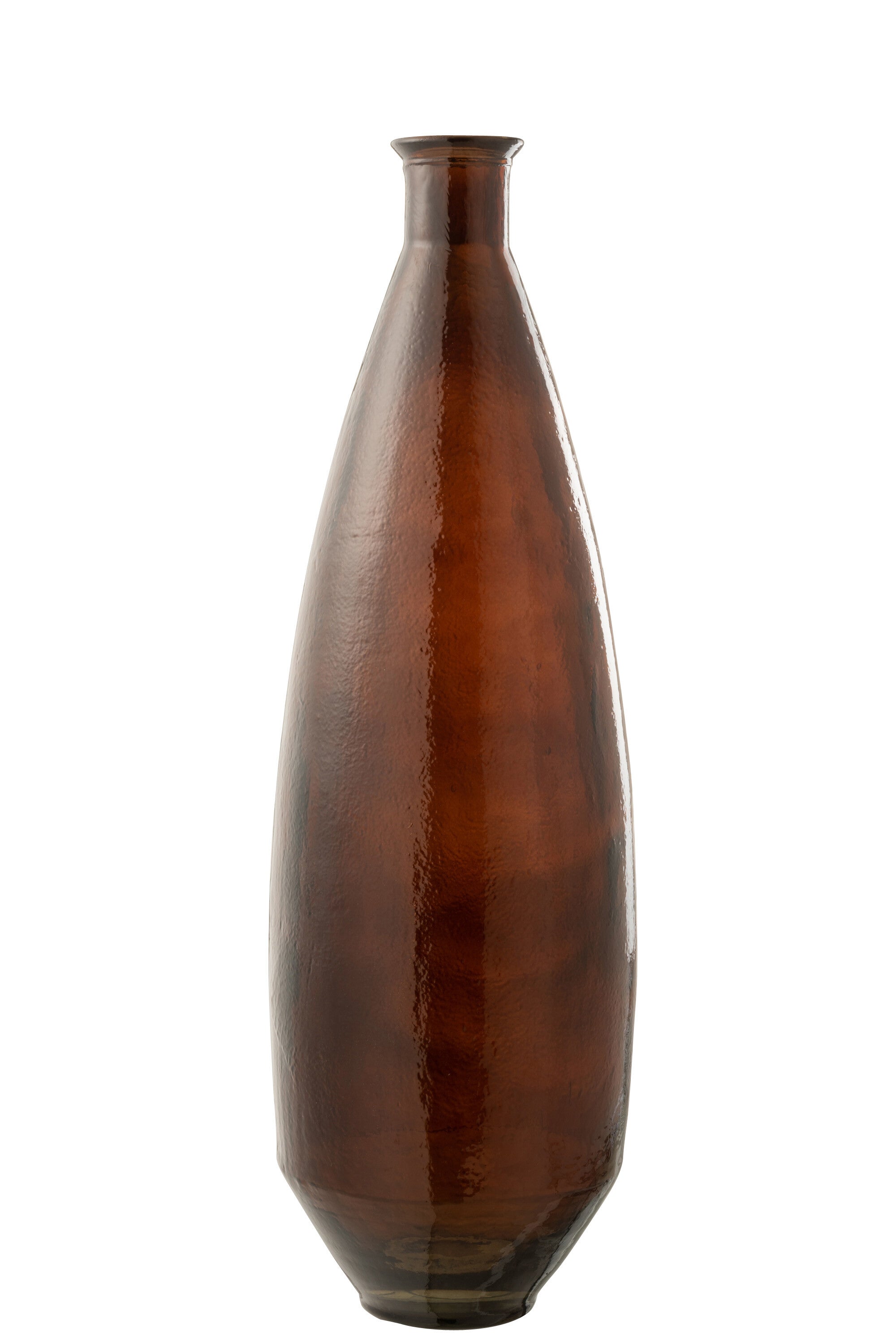 J-Line vaas Ovaal - glas - bruin - 81 cm hoog