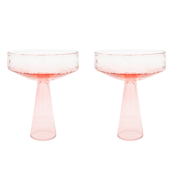 Brût Homeware, Coupe Claude, roze, set van 2