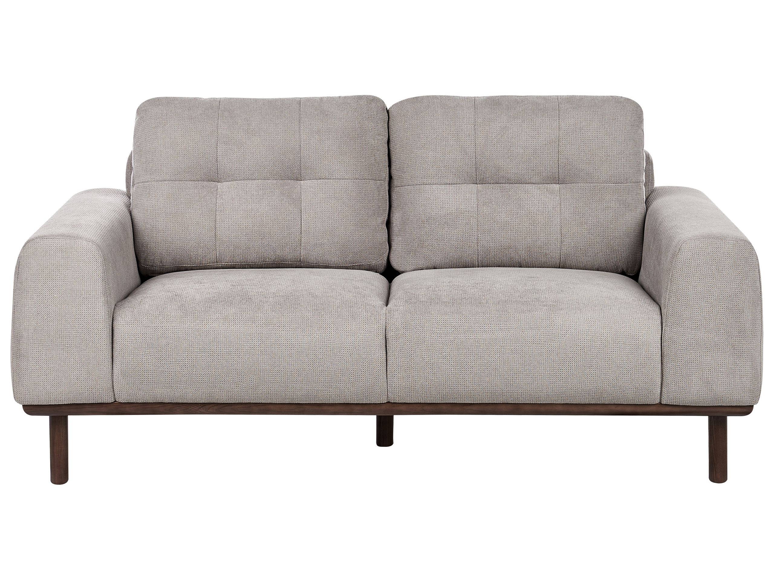 Sofa 2-osobowa tapicerowana jasnoszara