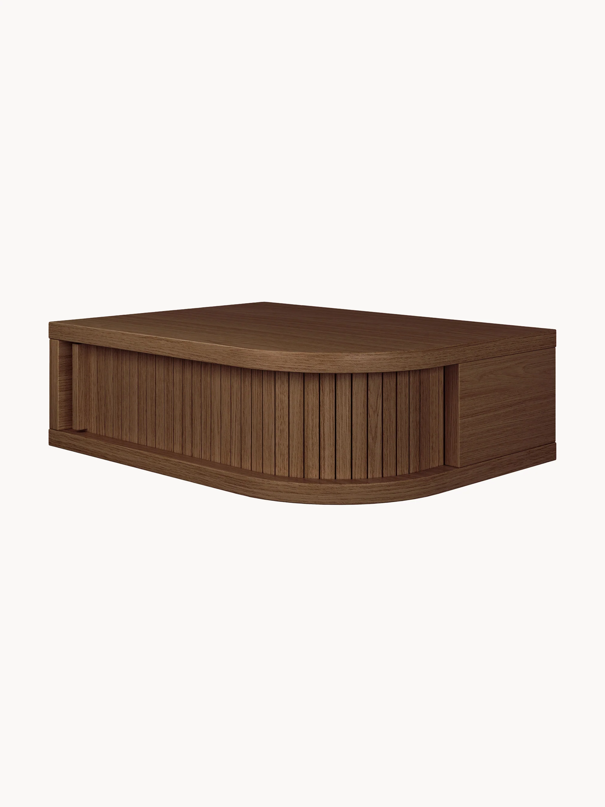 Holz-Wandnachttisch Farsta Tambour mit Schublade