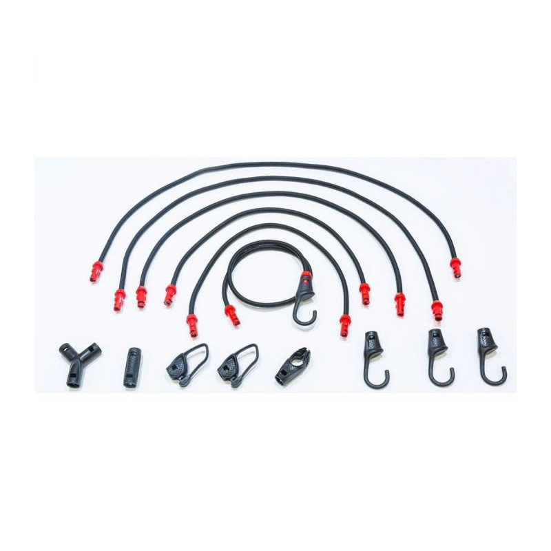 Set d'élastiques universels avec attaches 15 pièces ABUS