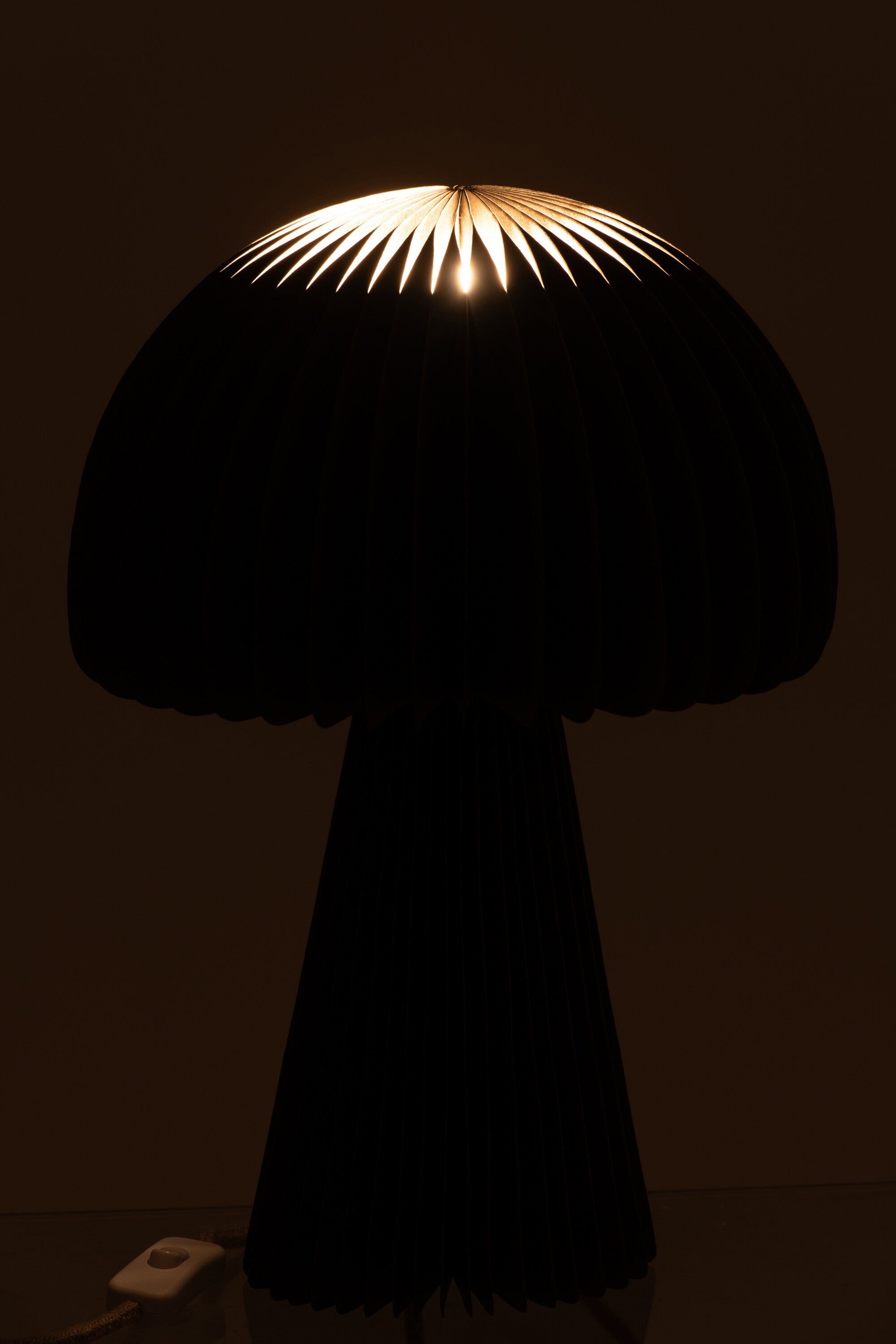 J-Line lampenkap Paddenstoel Vouwbaar - papier - bruin