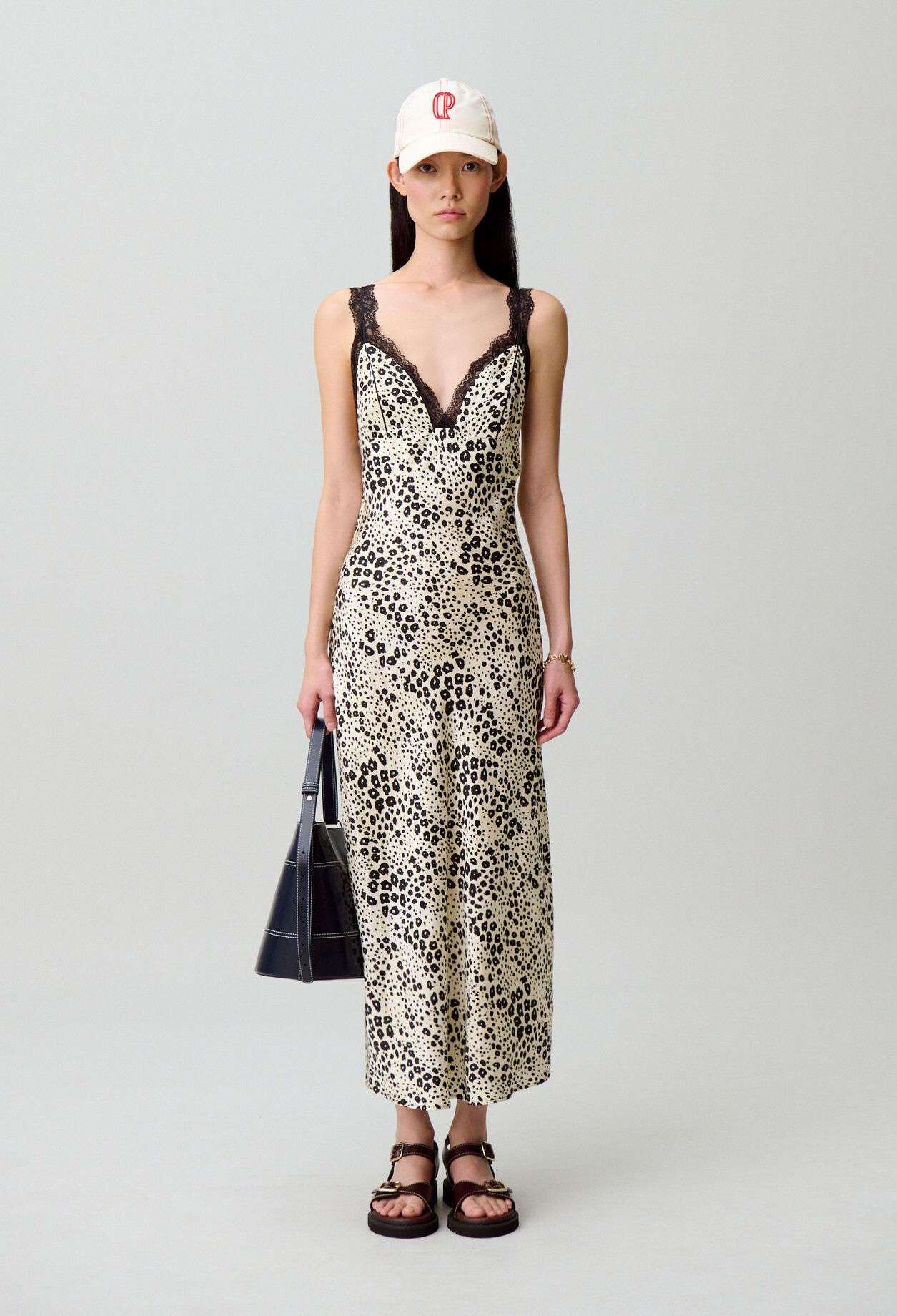 Robe satin imprimé léopard