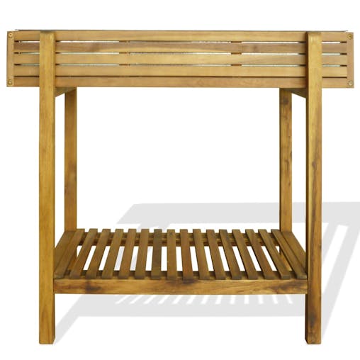 NNEVL Raised Garden Raised Bed Solid Acacia Wood and Zinc