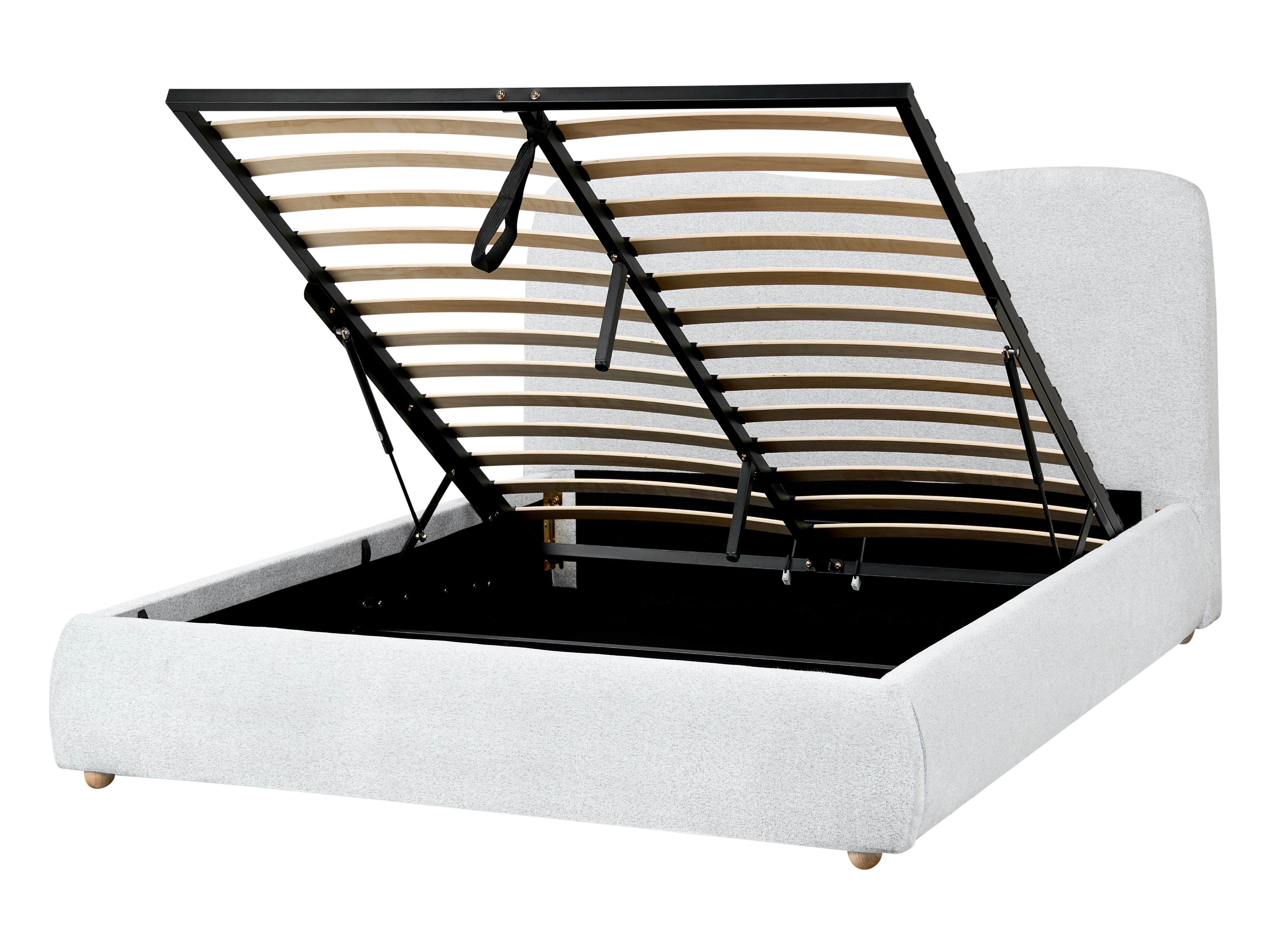 Ottoman Bed Fabric BLAGNAC 140 x 200 cm (EU Double) Light Grey