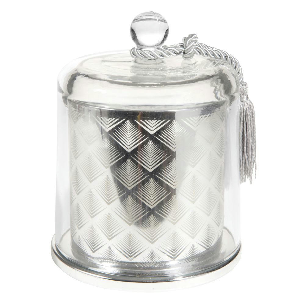 Art Déco - Bougie sous cloche argent H 18 cm ART DÉCO