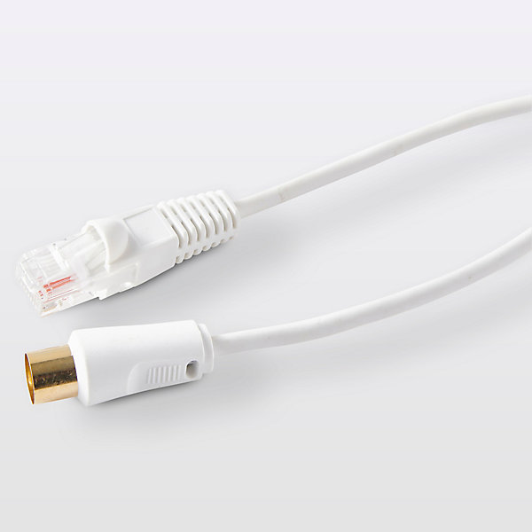 Câble RJ45 Mâle / Mâle Catégorie 6E blanc Blyss, 2 m