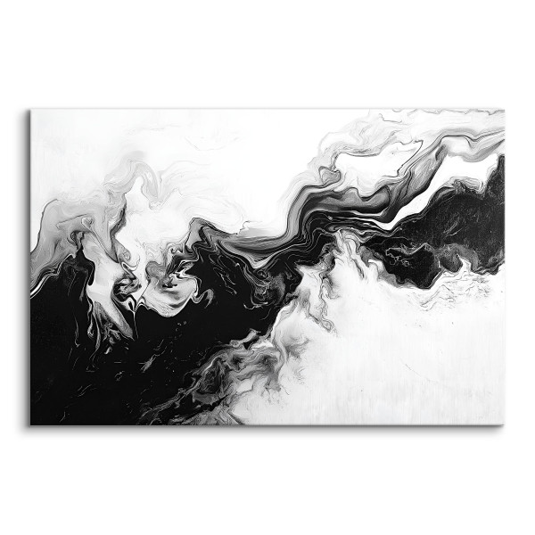 Obraz Czarno-Biały Marmur W Nowoczesnym Stylu 30x20cm