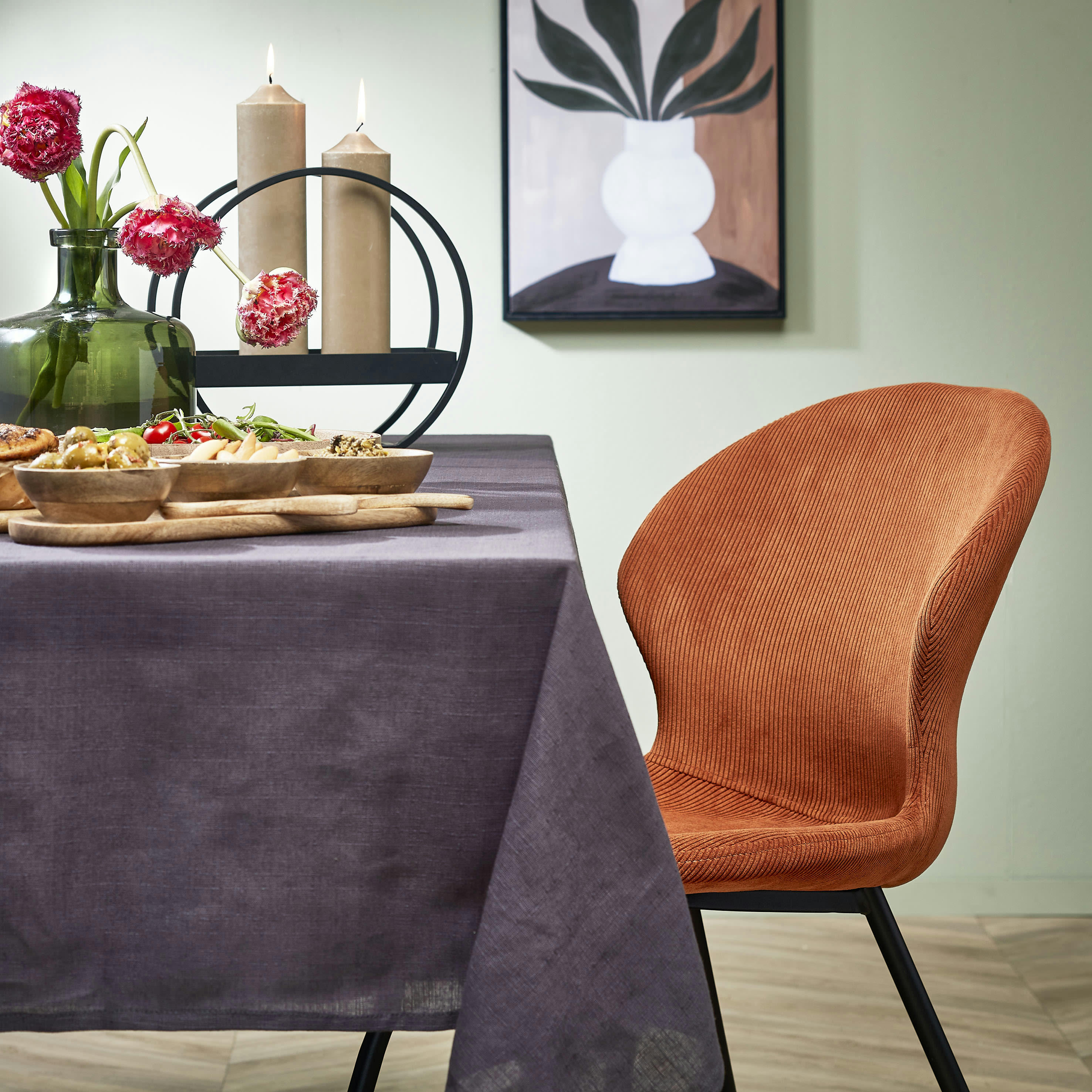 - Bougie en stéarine beige H25