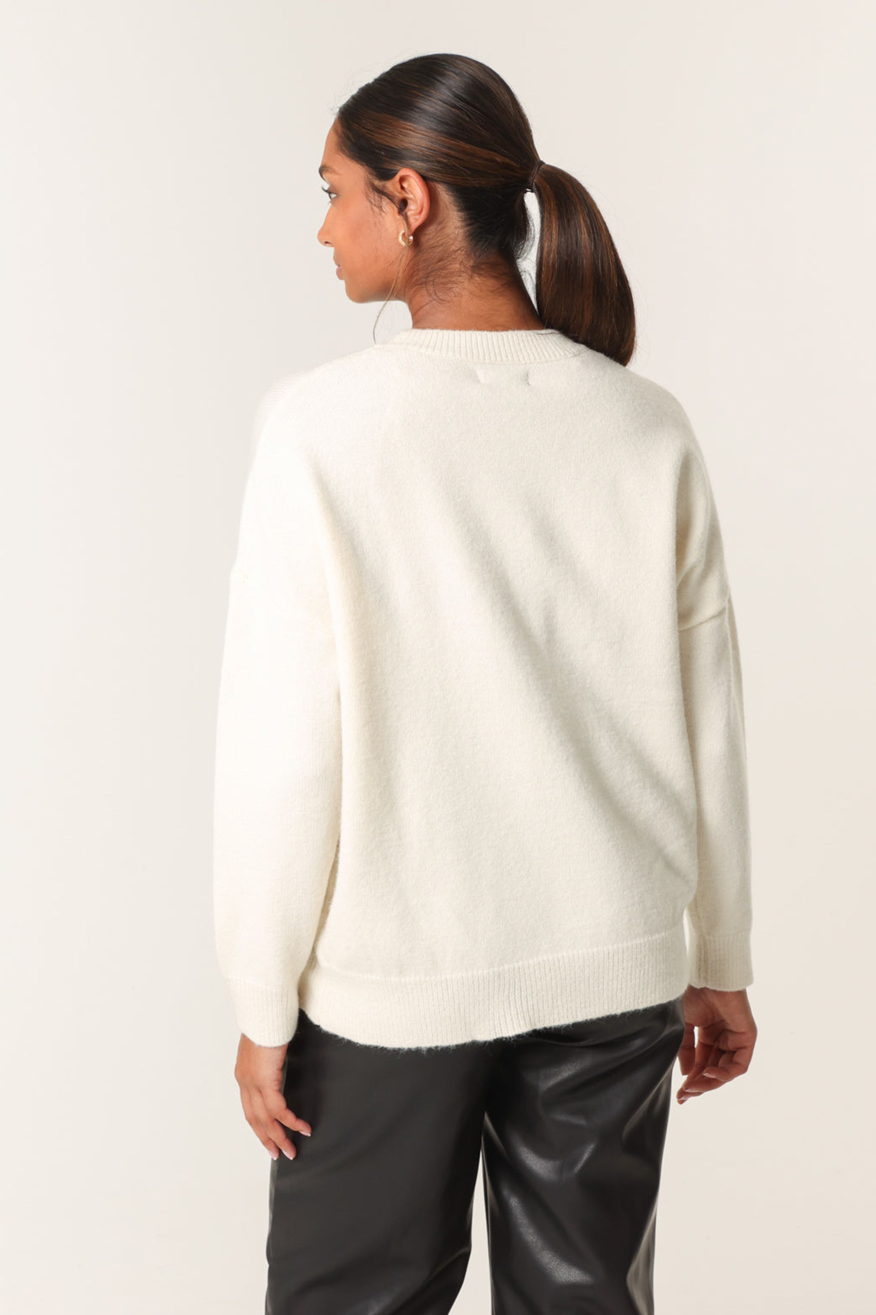 Blue Vanilla Ivory Sparkling Sequins Jumper