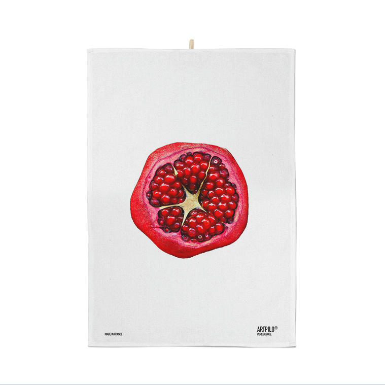 - Torchon fruit coton blanc