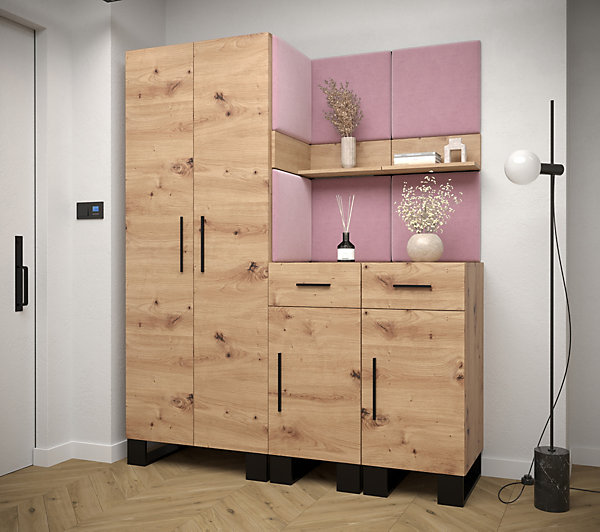 Garde-robe Artin 7 porte battante 196/158/45,6 2 Portes (artisan)